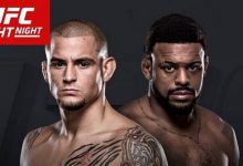 De officiële poster voor UFC Fight Night 94: Dustin Poirier vs. Michael Johnson