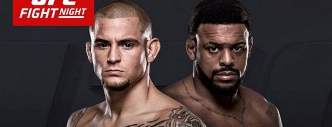 De officiële poster voor UFC Fight Night 94: Dustin Poirier vs. Michael Johnson