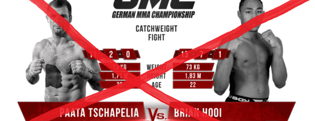 Last minute partij van Brian Hooi tijdens GMC 14 aankomende zaterdag gecanceld