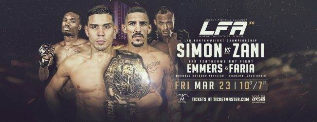 Uitslagen : LFA 36 : Simon vs. Zani
