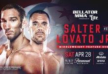 Belangrijk Middleweight gevecht tussen John Salter en Rafael Lovato Jr. tijdens Bellator 198