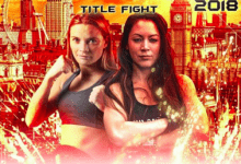 Mellony Geugjes vs. Lanchana Green vechten tijdens UCMMA 55