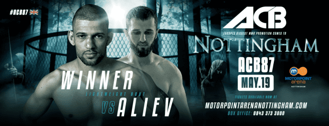 UFC veteraan Andre Winner treft Adam Aliev tijdens ACB 87 in Nottingham