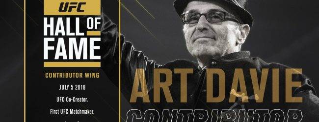 Art Davie komt in de UFC Hall of Fame (Contributor Wing)