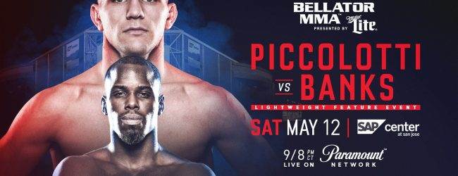 Adam Piccolotti treft Carrington Banks tijdens Bellator 199 in San Jose