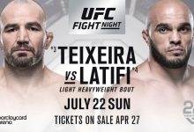 Glover Teixeira treft Ilir Latifi tijdens UFC Fight Night 134 in Hamburg