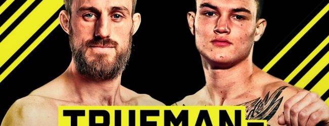 Jarno Errens treft Dean Trueman tijdens Cage Warriors 94 in Antwerpen