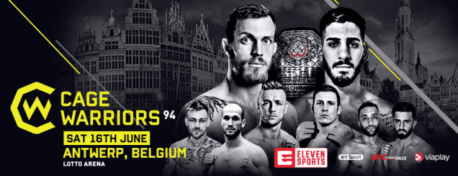 Twee nieuwe gevechten toegevoegd aan Cage Warriors 94 in Antwerpen