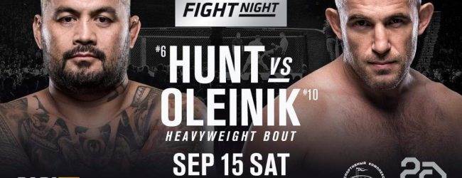 Mark Hunt vervangt Fabricio Werdum tegen Alexey Oleynik tijdens UFC Moskou