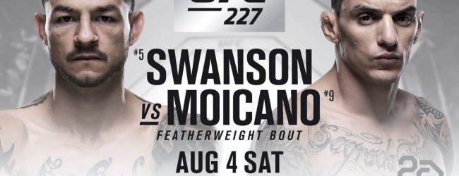 Cub Swanson treft Renato Moicano tijdens UFC 227 in Los Angeles