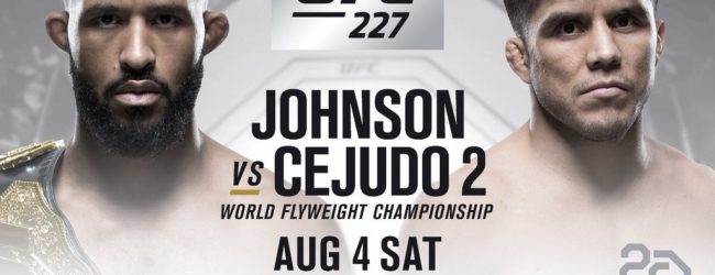 Demetrious Johnson verdedigt Flyweight titel tegen Henry Cejudo tijdens UFC 227