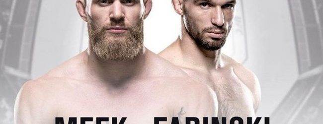 Emil Meek maakt opwachting tegen Bartosz Fabinski tijdens UFC Hamburg