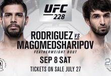 Lang verwachte partij tussen Yair Rodriguez en Zabit Magomedsharipov tijdens UFC 228
