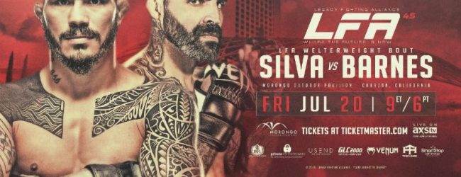 LFA 45 Main Event gaat tussen Erick Silva en Nick Barnes