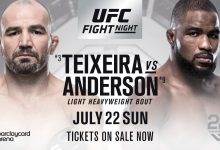 Corey Anderson pakt short notice partij tegen Glover Teixeira tijdens UFC Hamburg