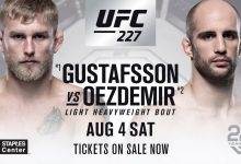 Alexander Gustafsson vecht niet tijdens UFC 227 in Los Angeles
