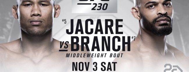 ”Jacaré” Souza vs. David Branch eerste gevecht voor UFC 230 in New York
