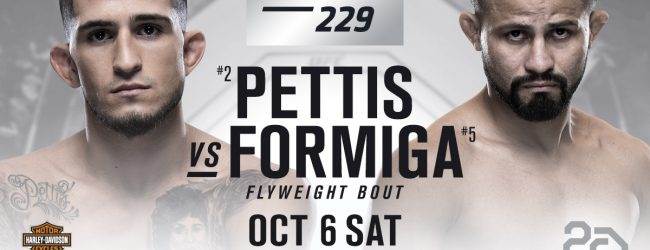 Flyweightclash tussen Sergio Pettis en Jussier Formiga tijdens UFC 229 in Las Vegas