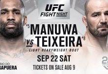 Jimi Manuwa vs. Glover Teixeira is het Main Event voor UFC São Paulo + meer