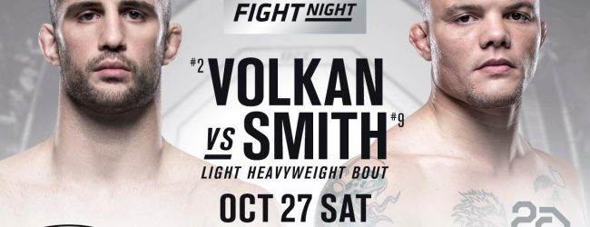 UFC Moncton Main Event gaat tussen Volkan Oezdemir en Anthony Smith