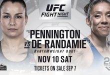 Raquel Pennington vs. Germaine de Randamie + meer toegevoegd aan UFC Denver