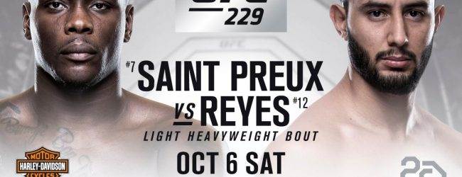 Ovince St.Preux vs. Dominick Reyes gepland voor UFC 229 in Las Vegas
