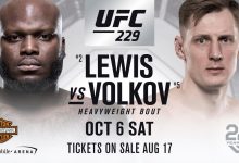 Top 5 Heavyweights Derrick Lewis en Alexander Volkov vechten tijdens UFC 229
