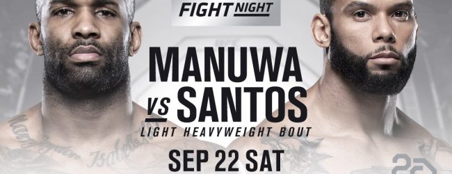 Thiago Santos vervangt Glover Teixeira tegen Jimi Manuwa tijdens UFC São Paulo