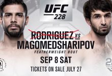 Yair Rodriguez geblesseerd, vecht NIET tegen Zabit Magomedsharipov tijdens UFC 228