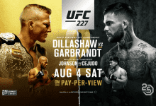 Uitslagen : UFC 227 : Dillashaw vs. Garbrandt 2