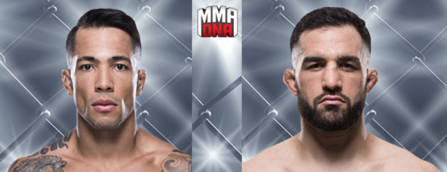 Joaquim Silva gaat de strijd aan met Jared Gordon tijdens UFC Milwaukee