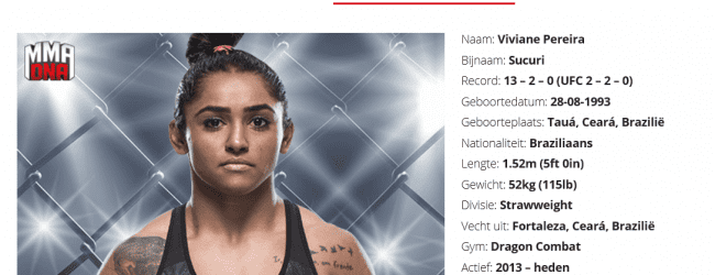 De wegen van de UFC en Viviane Pereira scheiden na vier gevechten in de Octagon