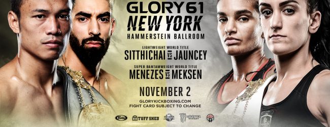 GLORY 61 New York met 2 titelgevechten, Jason Wilnis en Massaro Glunder