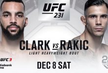 Devin Clark vs. Aleksandar Rakic toegevoegd aan UFC 231 in Toronto