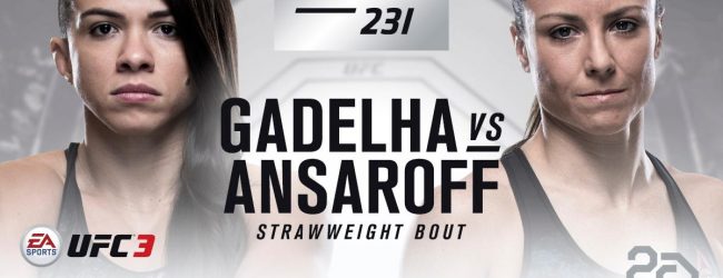 Voormalig titeluitdaagster Claudia Gadelha treft Nina Ansaroff tijdens UFC 231 in Toronto