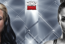 Ashlee Evans-Smith vs. Antonina Shevchenko tijdens de TUF 28 Finale in Las Vegas