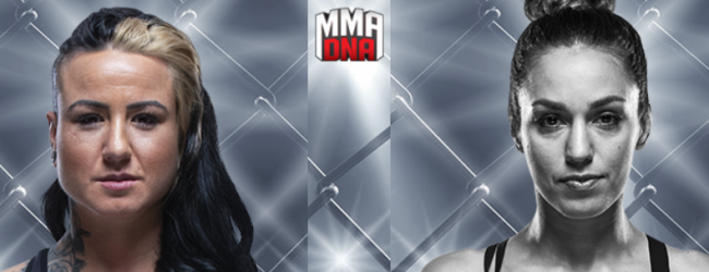 Ashlee Evans-Smith vs. Antonina Shevchenko tijdens de TUF 28 Finale in Las Vegas