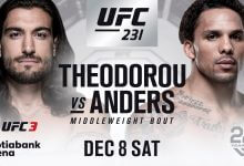 Eryk Anders krijgt gewenst gevecht tegen Elias Theodorou tijdens UFC 231 in Toronto