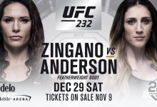 Cat Zingano vs. Megan Anderson toegevoegd aan UFC 232 in Las Vegas