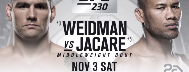 Chris Weidman vs. Ronaldo “Jacaré” Souza is het nieuwe Co-Main Event voor UFC 230