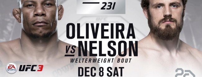 Alex Oliveira vs. Gunnar Nelson toegevoegd aan “stacked” UFC 231 card in Toronto