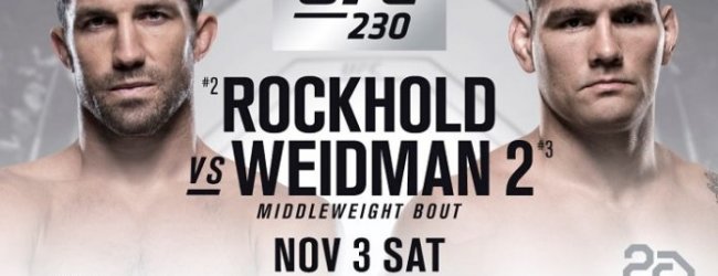 Co-Main Event tussen Luke Rockhold en Chris Weidman voor UFC 230 gecanceld