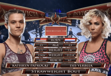 Isis Verbeek verliest MMA debuut tegen Kathryn Paprocki tijdens Invicta FC 32