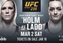 Holly Holm vs. Aspen Ladd toegevoegd aan UFC 235 in Las Vegas