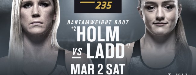 Holly Holm vs. Aspen Ladd toegevoegd aan UFC 235 in Las Vegas