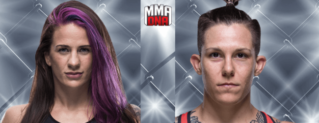 Gina Mazany treft TUF 28 winnares Macy Chiasson tijdens UFC 235 in Las Vegas