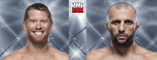 Sam Alvey treft Gadzhimurad Antigulov tijdens UFC Fight Night 145 in Praag