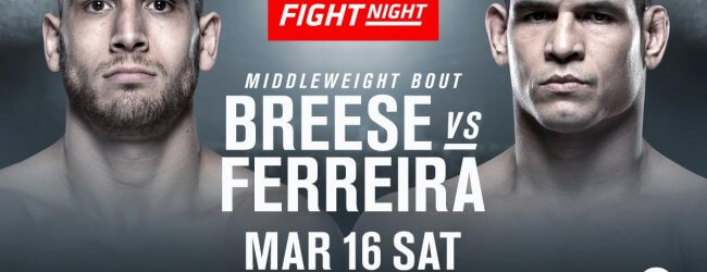 Cezar Ferreira vervangt Alessio Di Chirico tegen Tom Breese tijdens UFC Londen