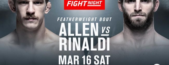 Thuisgevecht voor Arnold Allen tegen Jordan Rinaldi tijdens UFC Londen