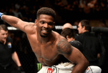 Fortis MMA vechter Charles Byrd treft Maki Pitolo tijdens UFC 250